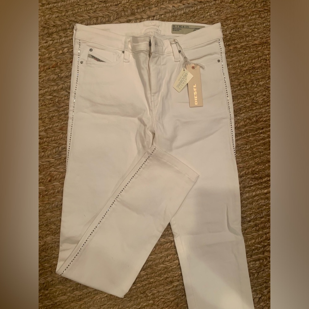 Diesel skinny (super slim skinny regular waist stretch) w 28 L 32 with Swarovski